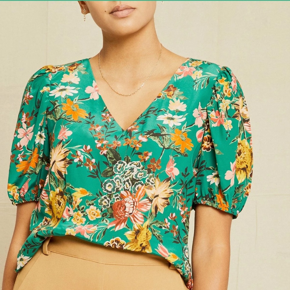 Amour Vert Juliana Washable Silk Blouse